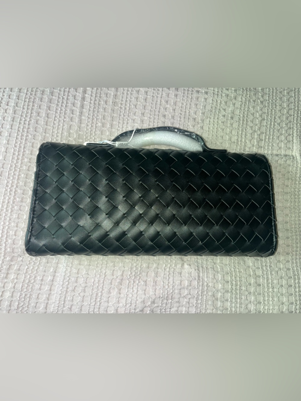Bethany Black Top Handle Woven Clutch/crossbody Urban Expressions - Picture 3 of 10